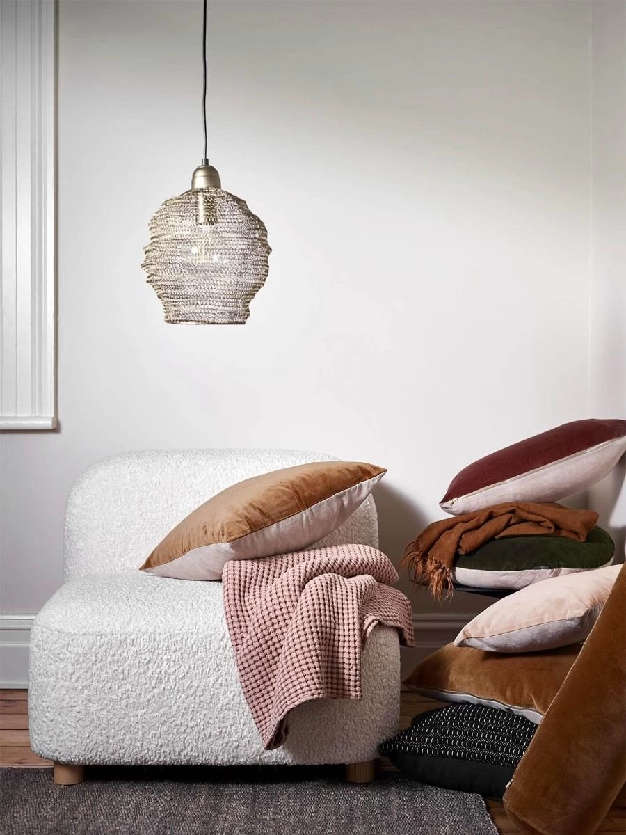 Luxury Velvet 55cm Round Cushion - Khaki 4 Luxury Velvet 55cm Round Cushion - Khaki - Image 2