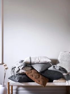 Herringbone Rectangle Cushion - Charcoal 7 Herringbone Rectangle Cushion - Charcoal -Homewares Shop 2020 luxury linen cushions 1 1 4