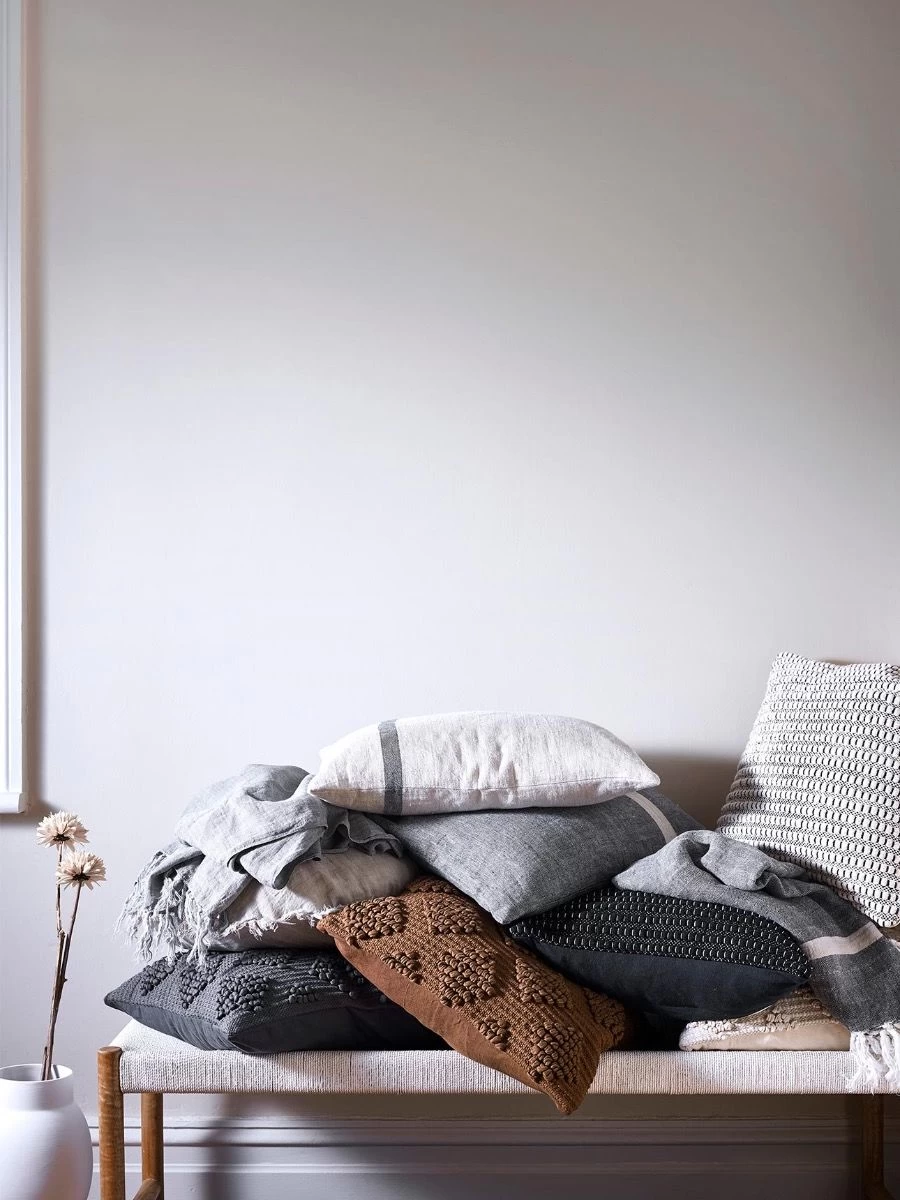 Herringbone Rectangle Cushion - Charcoal 5 Herringbone Rectangle Cushion - Charcoal - Image 3