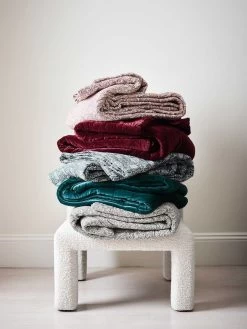 Jaipur Coverlet - Rosewater & Merlot -Homewares Shop 2022 bedcover stack 2