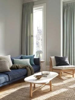 Heavy Linen Cushion - Feather Grey -Homewares Shop 2022 living basketweave heavy linen 2