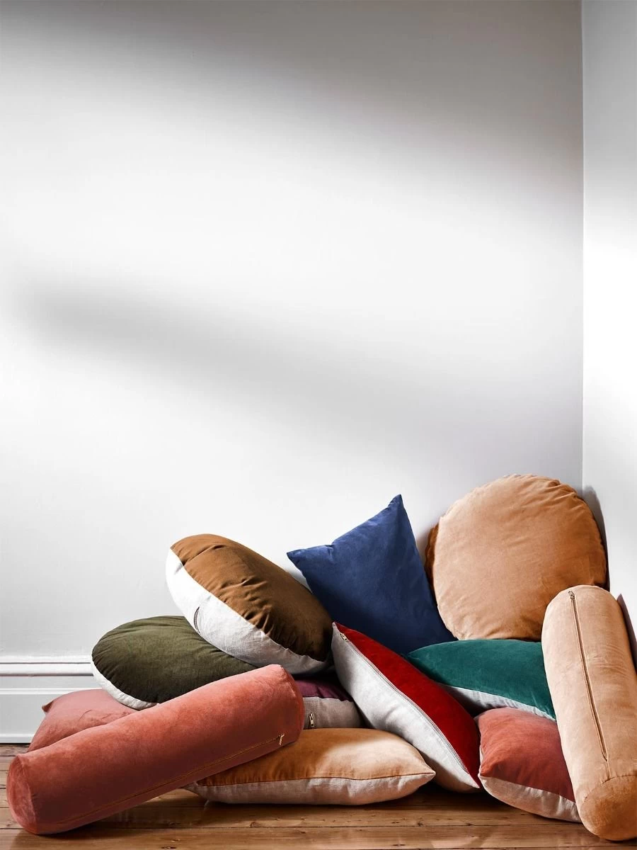 Luxury Velvet 55cm Round Cushion - Merlot 4 Luxury Velvet 55cm Round Cushion - Merlot - Image 2