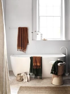 Paros Rib Bath Towel Set - Bronze -Homewares Shop 2022 paros rib towels bronze olive night sand 3