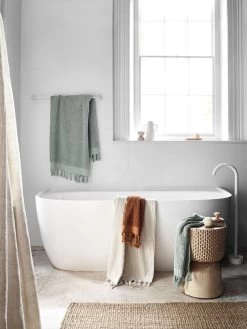 Paros Rib Bath Towel - Sage -Homewares Shop 2022 paros rib towels sage sand bronze 1