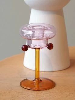 Petit Pompom Candleholder - Pink -Homewares Shop 2023 candles scent 1