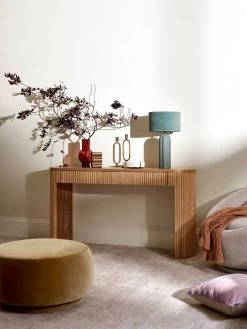 Luxury Velvet Bolster - Brandy -Homewares Shop 2023 living console 1