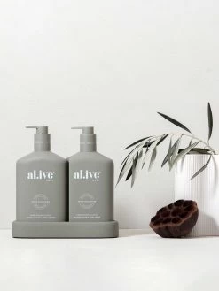 Green Pepper & Lotus Wash & Lotion DUO + Tray -Homewares Shop al ive green pepper lotus duo3