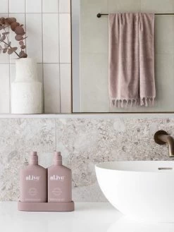 Raspberry Blossom & Juniper Wash & Lotion DUO + Tray -Homewares Shop al ive raspberry blossom duo 3