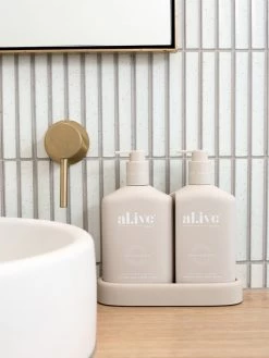 Sea Cotton & Coconut Wash & Lotion DUO + Tray -Homewares Shop alive sea cotton coconut lifestyle 5