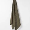 Basket Weave Throw - Khaki 2 Basket Weave Throw - Khaki -Homewares Shop basket weave throw khaki
