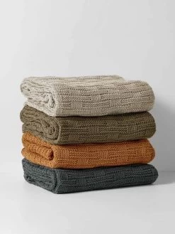 Homewares Shop -Homewares Shop basket weave throw stack