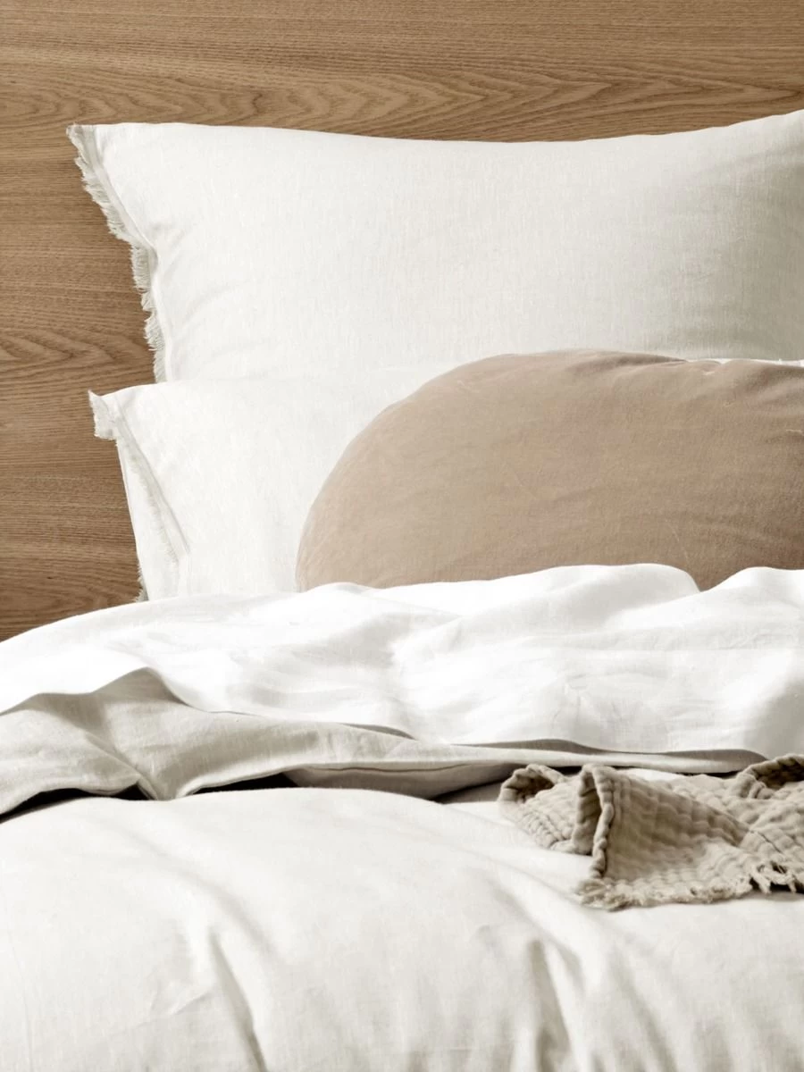 Chambray Fringe Quilt Cover - Natural 5 Chambray Fringe Quilt Cover - Natural - Image 3