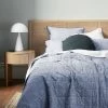 Chambray Coverlet - Denim -Homewares Shop chambray fringe bedcover denim 1