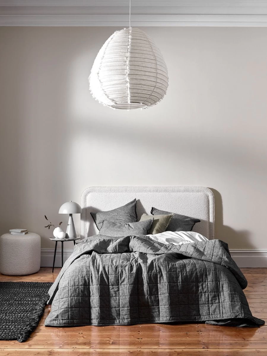 Chambray Coverlet - Smoke 4 Chambray Coverlet - Smoke - Image 2