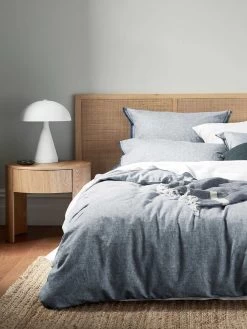 Easton Dome Table Lamp In White -Homewares Shop chambray fringe bedlinen denim 4