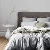 Chambray Fringe Quilt Cover - Dove -Homewares Shop chambray fringe bedlinen dove 01