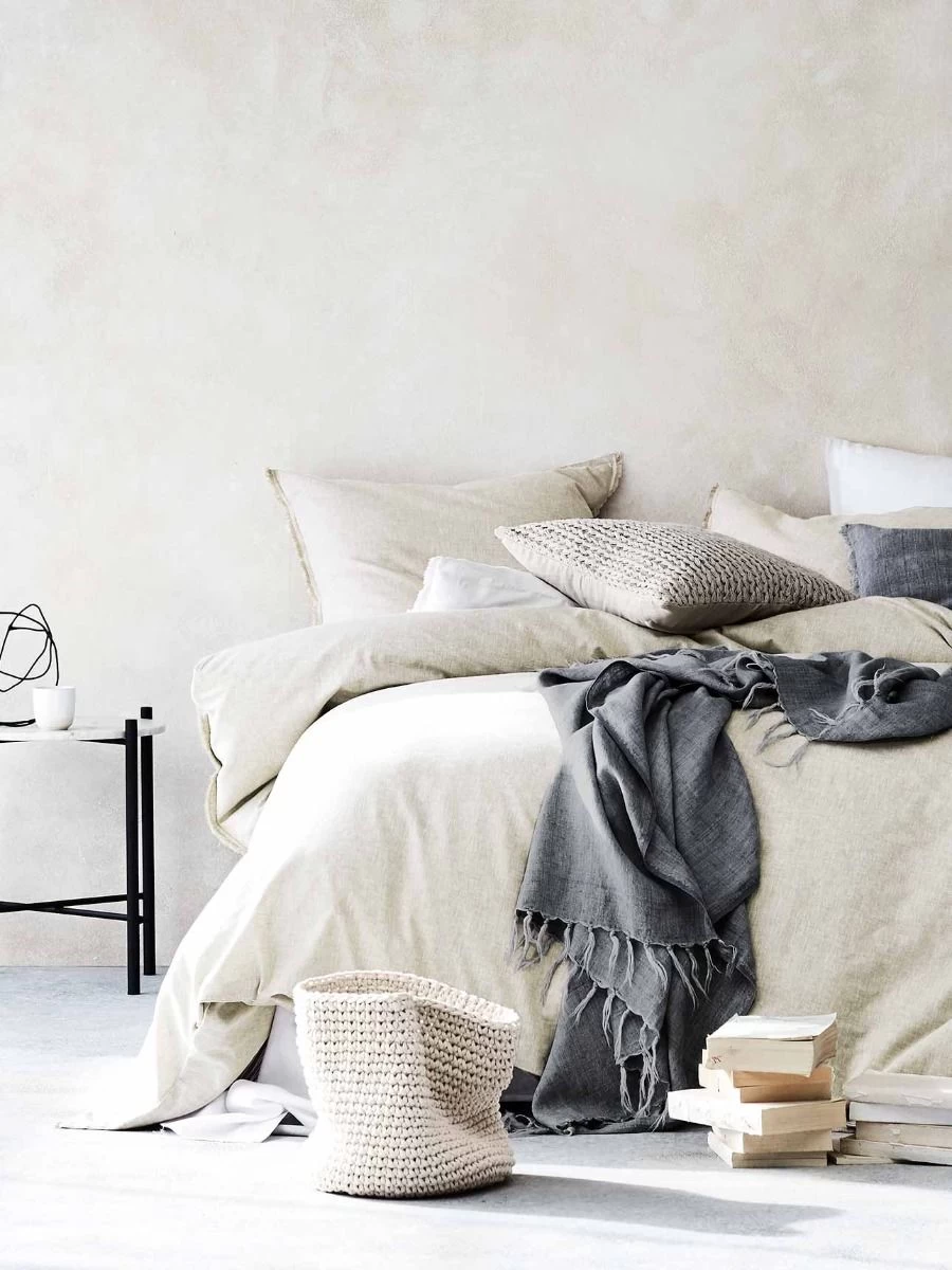 Chambray Fringe Quilt Cover - Natural 7 Chambray Fringe Quilt Cover - Natural - Image 5