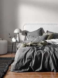 Byron Jute Rug - Anthracite -Homewares Shop chambray fringe bedlinen smoke 01 1