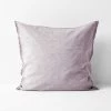 Chambray Fringe European Pillowcase - Lilac -Homewares Shop chambray fringe euro lilac