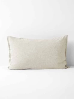 Chambray Fringe Standard Pillowcase - Natural