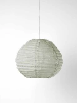 Cloud Fringed Ball Pendant - Limestone