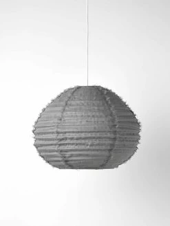 Cloud Fringed Ball Pendant - Smoke