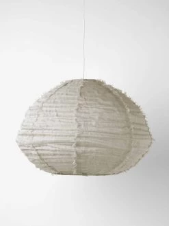 Cloud Fringed Oval Pendant - Dove