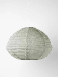 Cloud Fringed Oval Pendant - Limestone