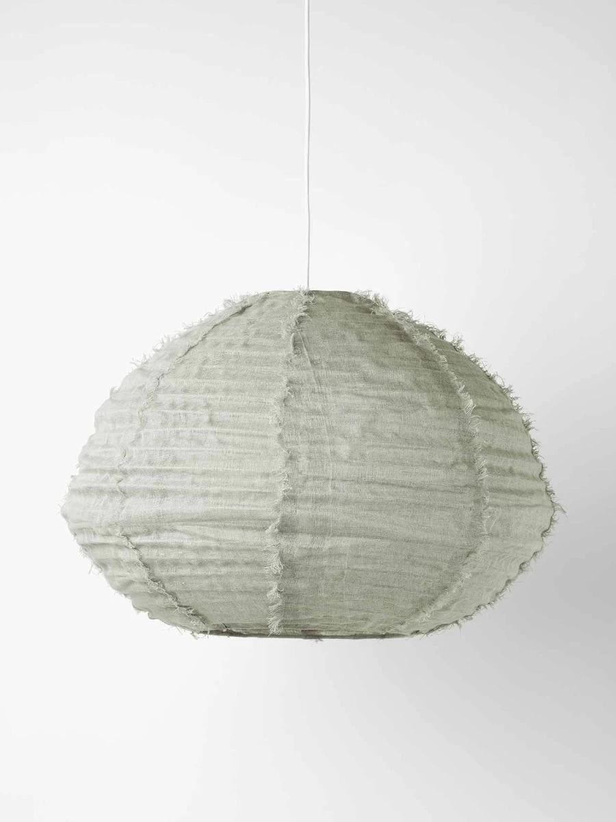 Cloud Fringed Oval Pendant - Limestone 3 Cloud Fringed Oval Pendant - Limestone