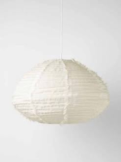 Cloud Fringed Oval Pendant - Marshmallow