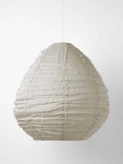 Cloud Fringed Pear Pendant - Dove