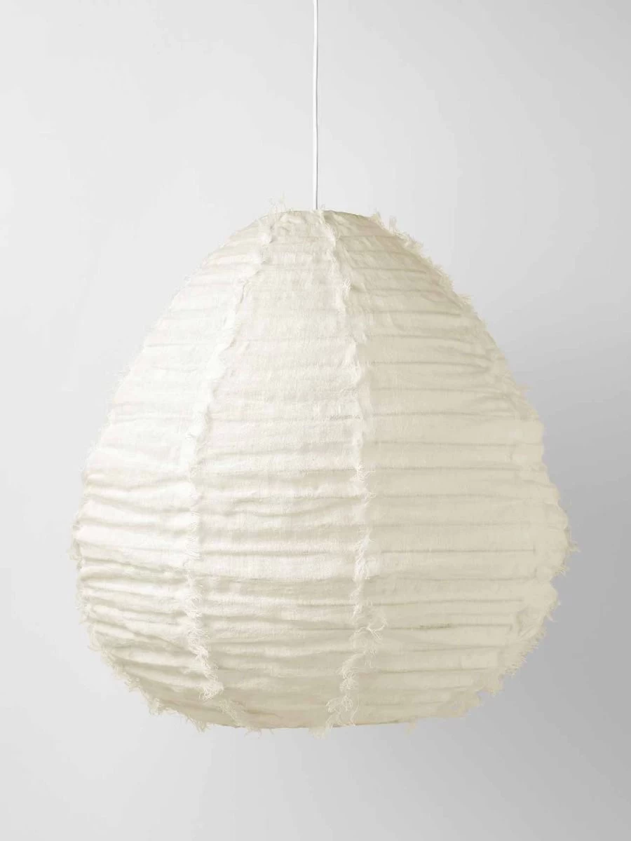 Cloud Fringed Pear Pendant - Marshmallow 3 Cloud Fringed Pear Pendant - Marshmallow