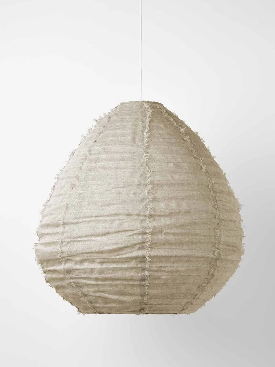 Cloud Fringed Pear Pendant - Natural 3 Cloud Fringed Pear Pendant - Natural