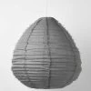 Cloud Fringed Pear Pendant - Smoke -Homewares Shop cloud fringed linen pendant pear smoke