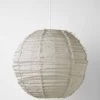 Cloud Fringed Round Pendant - Dove -Homewares Shop cloud fringed linen pendant round dove