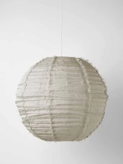 Cloud Fringed Round Pendant - Dove