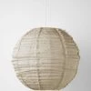 Cloud Fringed Round Pendant - Natural -Homewares Shop cloud fringed linen pendant round natural
