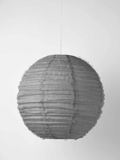 Cloud Fringed Round Pendant - Smoke