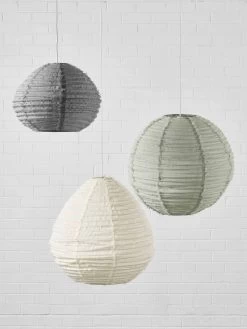 Cloud Fringed Round Pendant - Limestone -Homewares Shop cloud fringed linen pendants grey 3