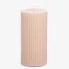 Fluted Large Pillar Candle - Nude -Homewares Shop coast to coast ribbed pillar candle nude large