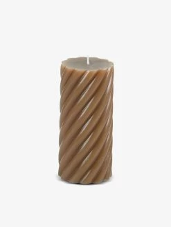 Twist Large Pillar Candle - Caramel