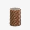 Twist Small Pillar Candle - Caramel