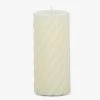 Twist Large Pillar Candle - Ivory -Homewares Shop coast to coast twist pillar candle ivory large