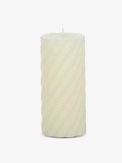 Twist Large Pillar Candle - Ivory