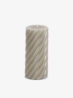 Twist Large Pillar Candle - Sage