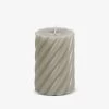 Twist Small Pillar Candle - Sage