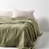 Crinkle Bed Cover - Elm -Homewares Shop crinkle bed throw elm