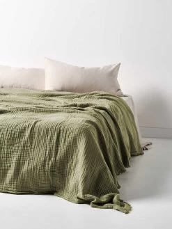 Crinkle Bed Cover - Elm