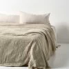 Crinkle Bed Cover - Feather -Homewares Shop crinkle bed throw feather