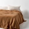 Crinkle Bed Cover - Pecan -Homewares Shop crinkle bed throw pecan